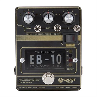 【エフェクタースーパープライスSALE】 EB-10 PREAMP//EQ//BOOST [Matte Black]