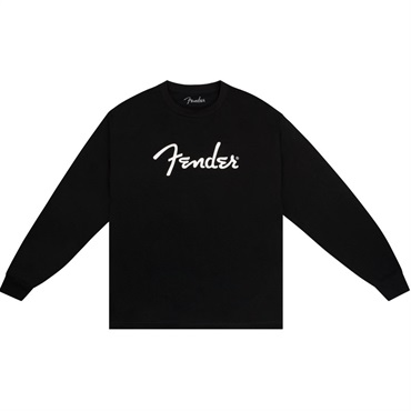 FENDER(R) SPAGHETTI LOGO LONG-SLEEVE T-SHIRT BLACK (M Size)(#9192523406)