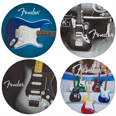 FENDER(TM) GUITAR COASTER SET 4-PACK MULTI-COLOR LEATHER(#9106108000)