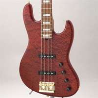Limited Edition 2023 MetroLine 21-Fret Standard J/J Bass 4st (Quilted Mahogany Top / Majestic Red Transparent Satin)
