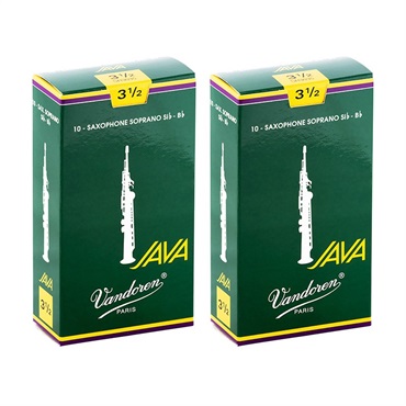 VANDOREN 【2個セット】《硬さ：3-1/2》ソプラノサックス用リード バンドレン JAVA (ジャバ) 【宅配便発送】【正規輸入品】