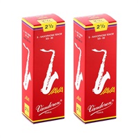 【2個セット】《硬さ：2-1/2》テナーサックス用リード バンドレン JAVA (ジャバ)　ファイルド レッドカット 【宅配便発送】【正規輸入品】