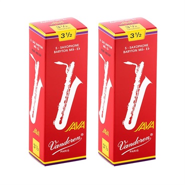 VANDOREN 【2個セット】《硬さ：3-1/2》バリトンサックス用リード バンドレン JAVA (ジャバ)　ファイルド レッドカット 【宅配便発送】【正規輸入品】