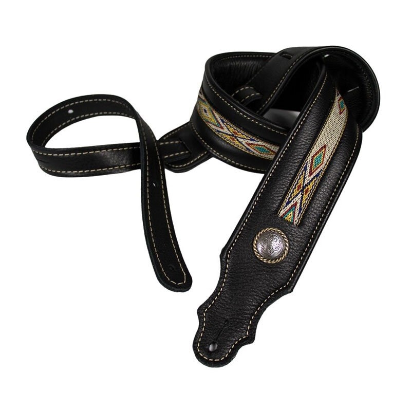 Franklin Southwest Padded Leather Guitar Strap [11A-BK-N] ｜イケベ