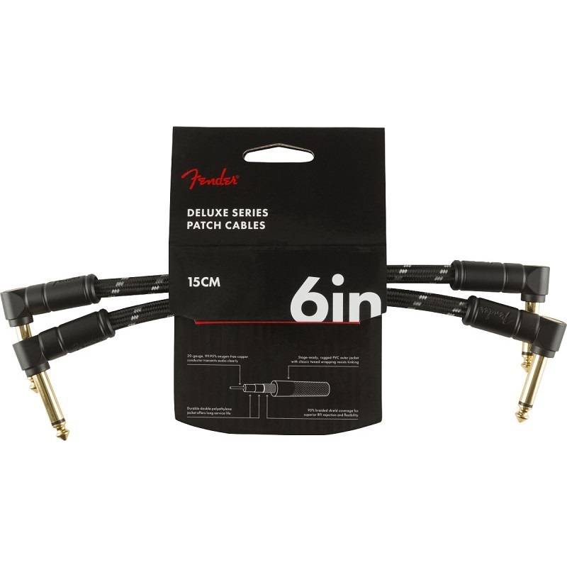 Deluxe Series Instrument Cables (2-Pack)， Angle/Angle， 6， Black Tweed(0990820087)の商品画像