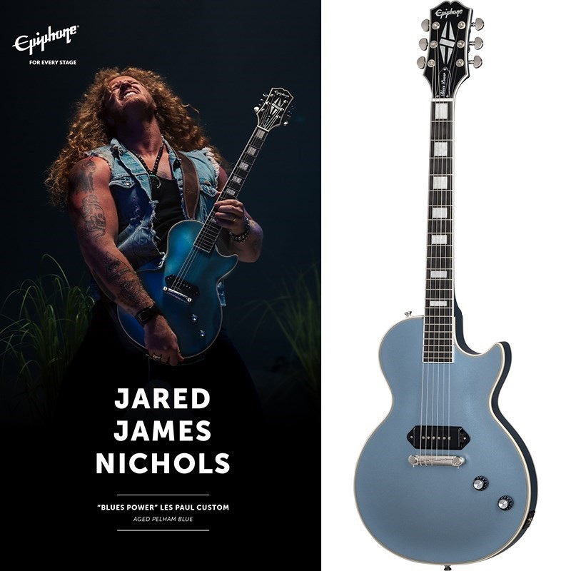 Jared James Nichols Blues Power Les Paul Custom (Aged Pelham Blue) 【特価】の商品画像