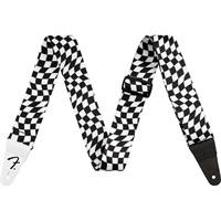 Wavy Checkerboard Polyester Strap (Black/White) [0990637288]