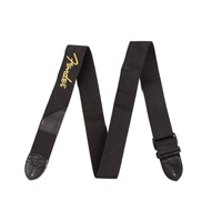 Fender Black Polyester Logo Straps (Black/Yellow) [0990662070]