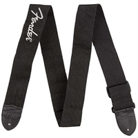 Fender Black Polyester Logo Straps (Black/Gray) [0990662043]