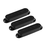 SET OF 3 BLACK PICKUP COVERS FOR STRATOCASTER/PC-0406-023【お取り寄せ商品】