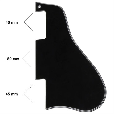 ALLPARTS Short Pickguard for Gibson ES-335 (Black 5-ply) [PG-0818-037]