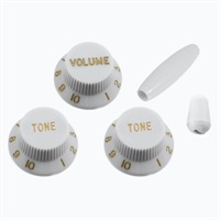 WHITE KNOB SET FOR STRATOCASTER/PK-0178-025【お取り寄せ商品】