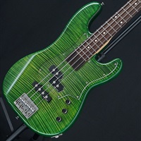 【USED】 Custom Order PJ Bass 5A Flame Maple Top (See Through Green)