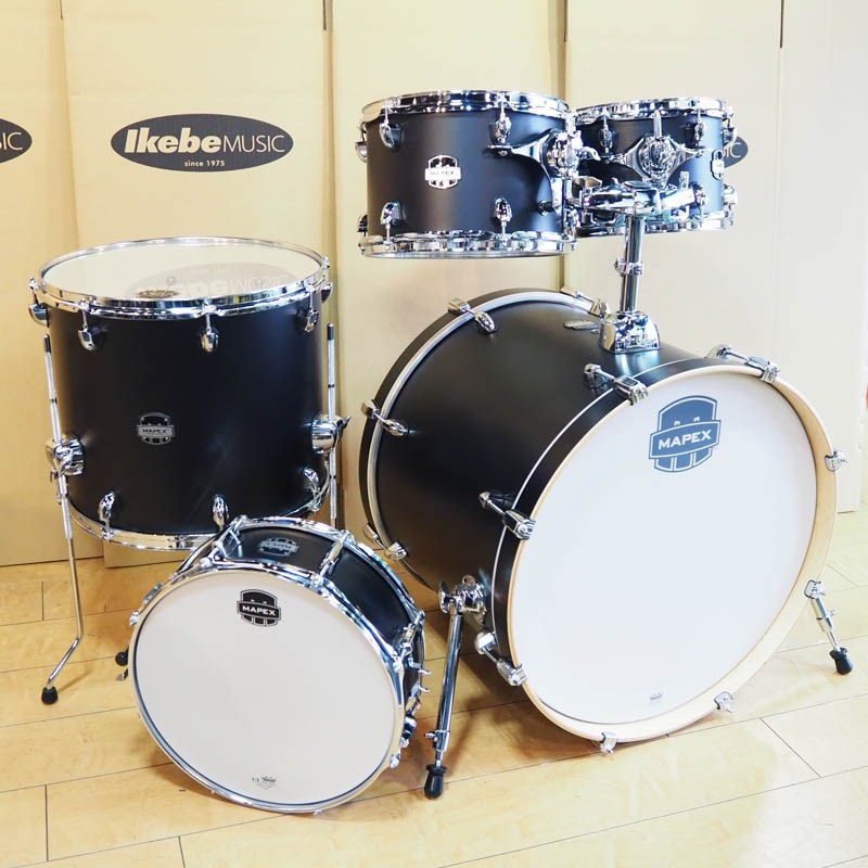 MAPEX USED 中古 MARS MAPLE 5pc Set [BD22，10TT，12TT，16FT，14SD/Matt Black]