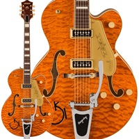 G6120TGQM-56 Limited Edition Quilt Classic Chet Atkins Hollow Body with Bigsby (Roundup Orange Stain Lacquer)