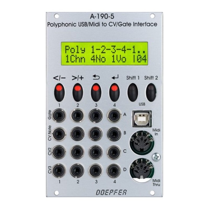 DOEPFER A-190-5 USB MIDI Polyphonic CV / Gate Interface