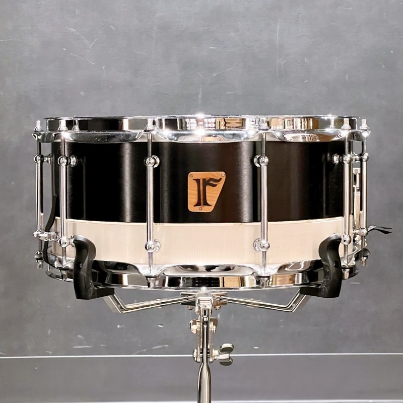 【USED】 #15. Maple 10ply Separated Shell 14×6.5 [Charcoal Black/Ivory]