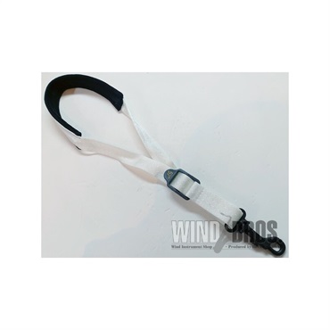 その他ブランド(管楽器・吹奏楽器) LB LYON サックス用ストラップ スタンダード カラー:白