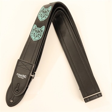 Couch Guitar Strap ニャン・ ニャン・ ニャン Black/Mint