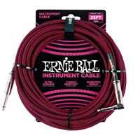 【創業50周年大決算SALE】 Braided Instrument Cable 25ft S/L (Black/Red) [#6062]