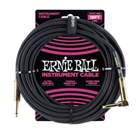 【創業50周年大決算SALE】 Braided Instrument Cable 18ft S/L (Black w/Gold Connectors) [#6086]