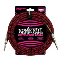 【創業50周年大決算SALE】 Braided Instrument Cable 18ft S/S (Red/Black) [#6396]