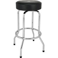 Fender(R) Custom Shop Chevron Logo Barstool， Black/Chrome， 30[#9192022006]