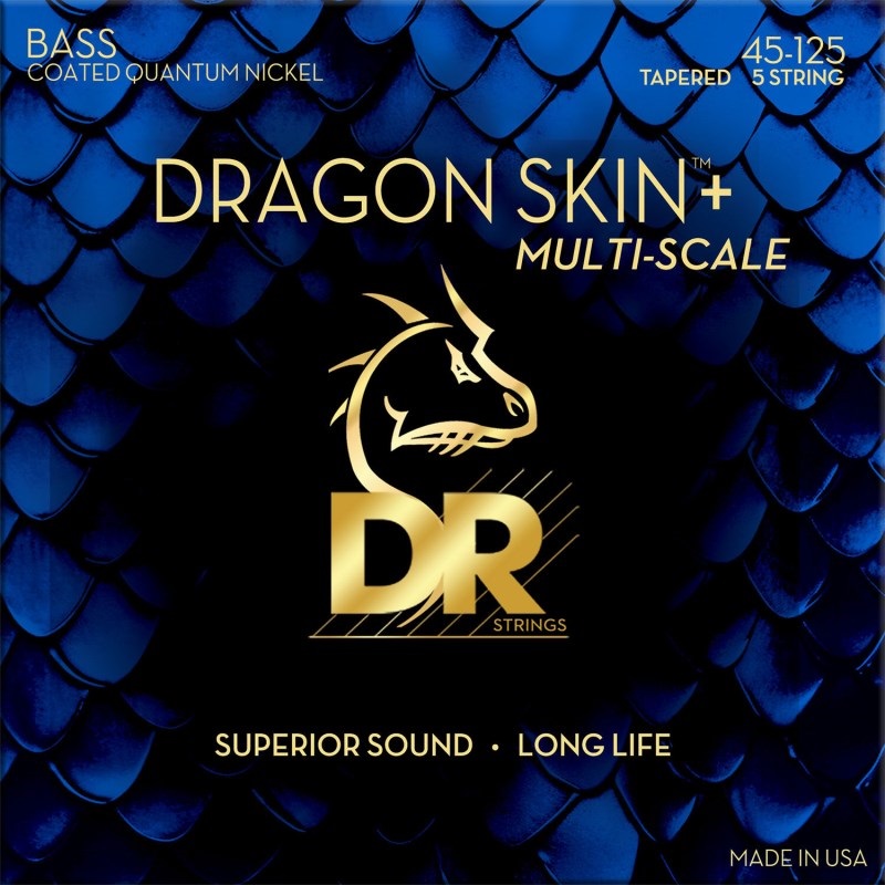 【6月上旬入荷予定、ご予約受付中】DRAGON SKIN＋Quantum Nickel for Bass DBQM5-45 【マルチスケール5弦用/45-125】