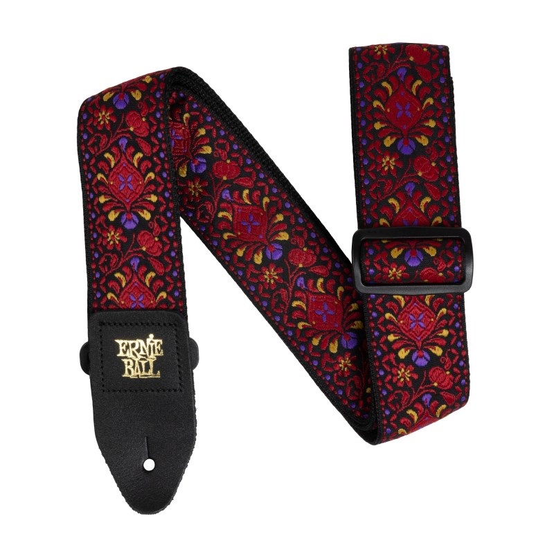 ERNIE BALL 【創業50周年大決算SALE】 CRIMSON ROYAL BLOOM JACQUARD STRAP [#5369]