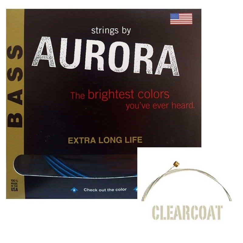 AURORA STRINGS Aurora Premium Bass Strings (45-105) [CLEARCOAT] 【ロングライフ弦・お試し価格】