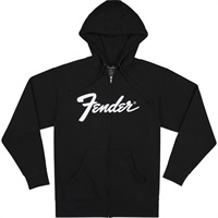 FENDER(R) TRANSITION LOGO ZIP FRONT HOODIE BLACK (M size)(#9113200406)