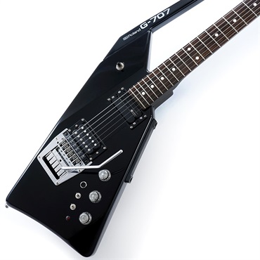 Roland G-707 黒　希少　ヴィンテージ Vintage Black Roland G-707 Guitar with case plus GR-700