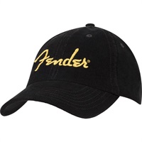 【創業50周年大決算SALE】 FENDER GOLD SPAGHETTI LOGO CORDUROY BASEBALL HAT(#717669720162)