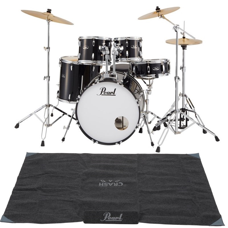 Pearl RS525SCWN/C #31 + PPB-KCP5 [ROADSHOW シンバル付ドラムフルセット - ジェットブラック]【純正ドラムマット付属】