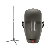 【2025特価プロモ開催！(12/23まで)】KU100(ダミーヘッドマイク)(国内正規品3年保証)(ノイマン)【マイクスタンドセット(三脚ストレート)】TAMA/MS200BK