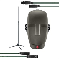 【2025特価プロモ開催！(12/23まで)】KU100(ダミーヘッドマイク)(国内正規品3年保証)(ノイマン)【マイクスタンド(三脚ストレート)、ケーブル2本セット】TAMA/MS200BK、Oyaide/QAC222XLR