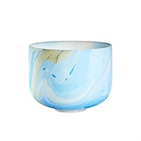 MCSB10G [Marble Crystal Singing Bowls 10'' / Throat Chakra - G4]