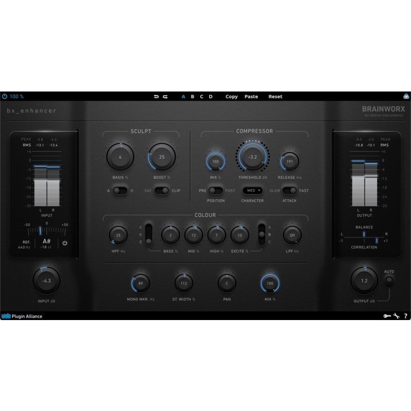 Plugin Alliance Brainworx bx_enhancer(オンライン納品)(2時間以内に納品)