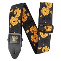 【創業50周年大決算SALE】 Tangerine Rose Jacquard Guitar Strap [#P05358]