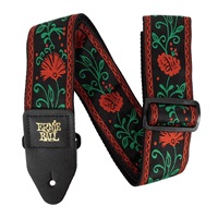 Western Rose Jacquard Guitar Strap [#P05361]
