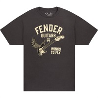 FENDER(R) WINGS TO FLY T-SHIRT VINTAGE BLACK (M size)(#9192828406)