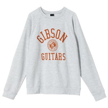 Gibson Collegiate Crewneck (Heather Gray)， (XL) [GA-HOOD
