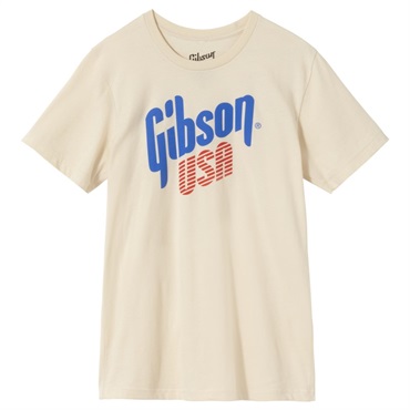 Gibson 【クリスマスセール】 Gibson USA Tee (Cream)， XL [GA-TEE-USA-CRM-XL]