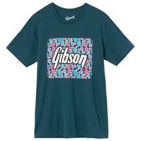 Floral Block Logo Tee (Blue)， (Large) [GA-TEE-FLRL-BLU-LG]