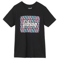 Floral Block Logo Tee (Black)， (Medium) [GA-TEE-FLRL-BLK-MD]