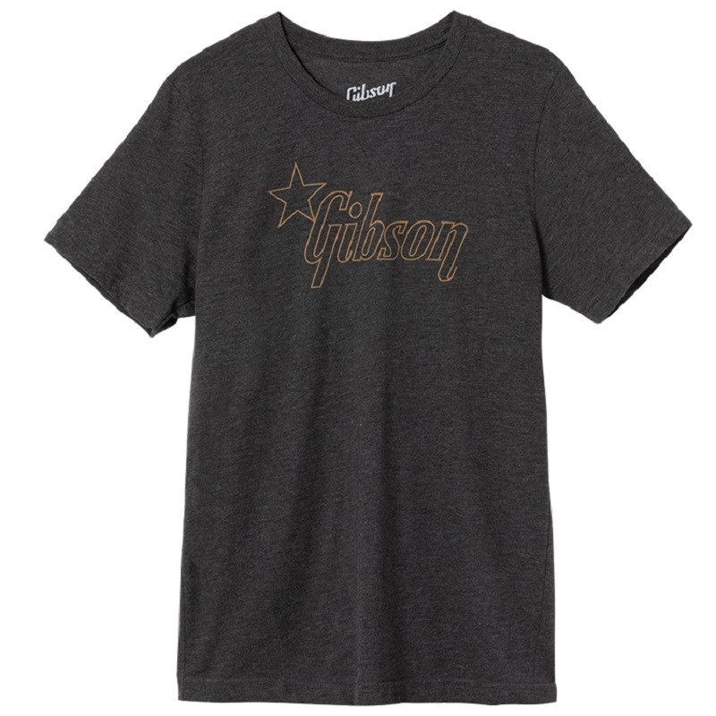 Gibson 【ブラックフライデーセール】 Star Logo Tee (Charcoal)， (XL) [GA-LC-STRGXL]