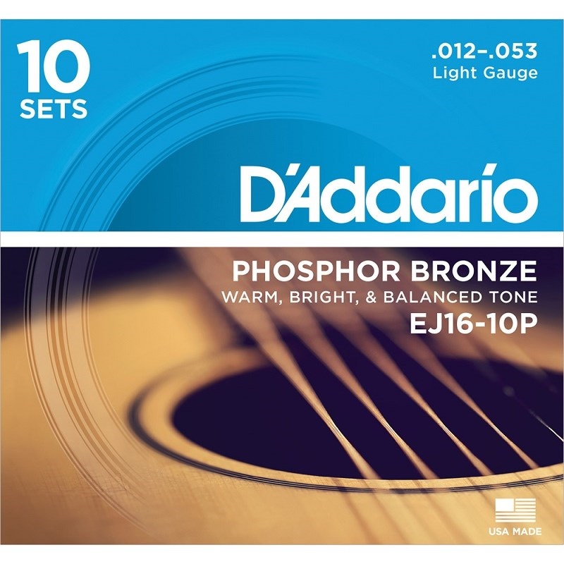 D’Addario 【創業50周年大決算SALE】 Phosphor Bronze 12-53Light EJ16-10P