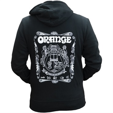 Orange ORANGE CREST LOGO HOODIE BLACK (MC-HOODIE-M BLK)(M size)