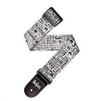 Beatles Guitar Strap [1964 Tour Ticket Stubs Black and White/50BTL13]