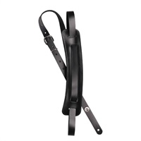 John Lennon Guitar Strap [Black Leather with Shoulder Pad/19JL00]